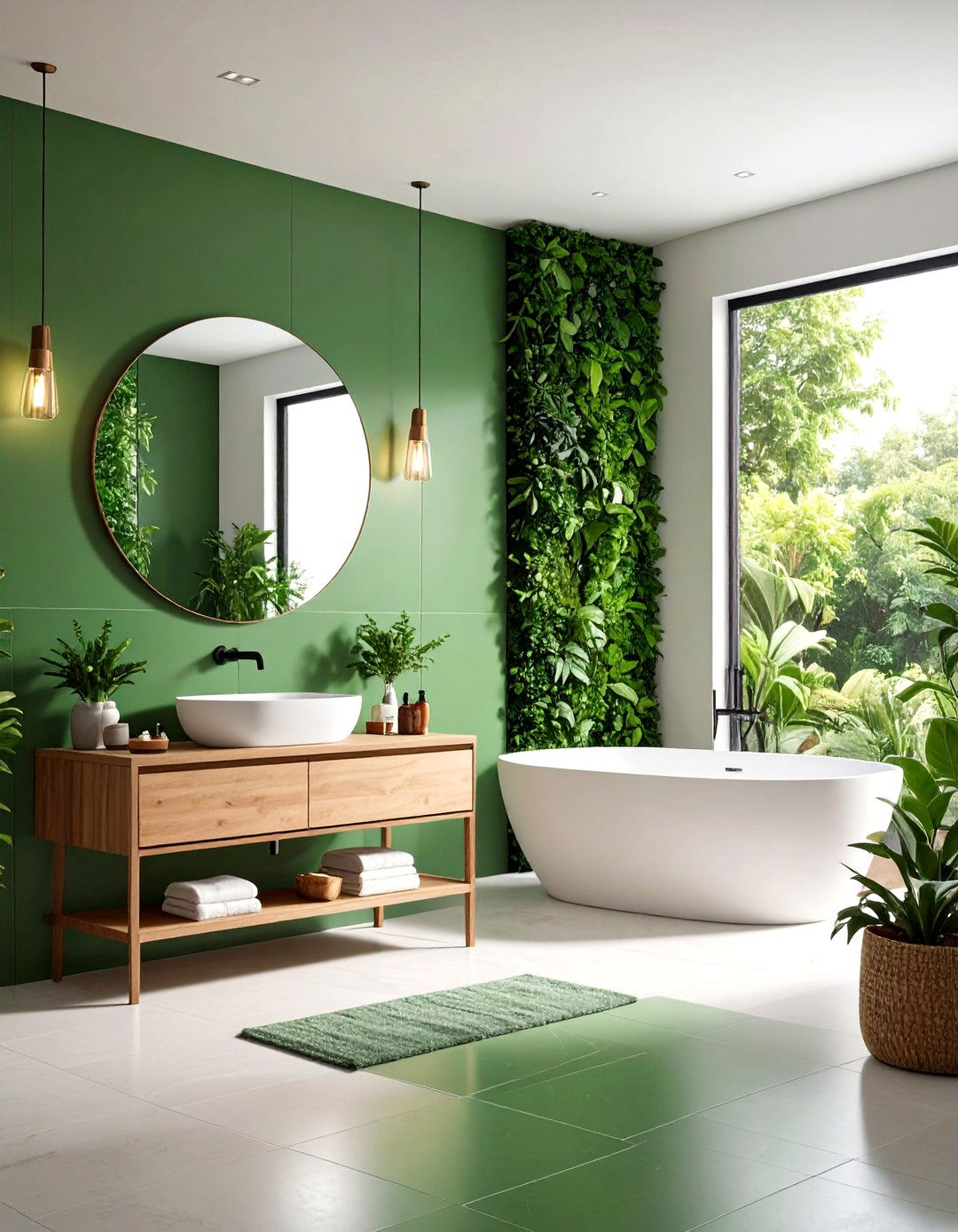 Sustainable Recycled Glass Green Tile - 20 Green Bathroom Tile Ideas