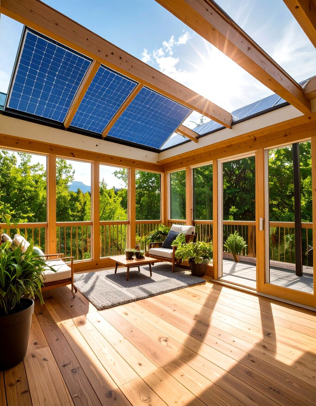 Sustainable Solar Powered Sunroom - 20 Sunroom Ideas