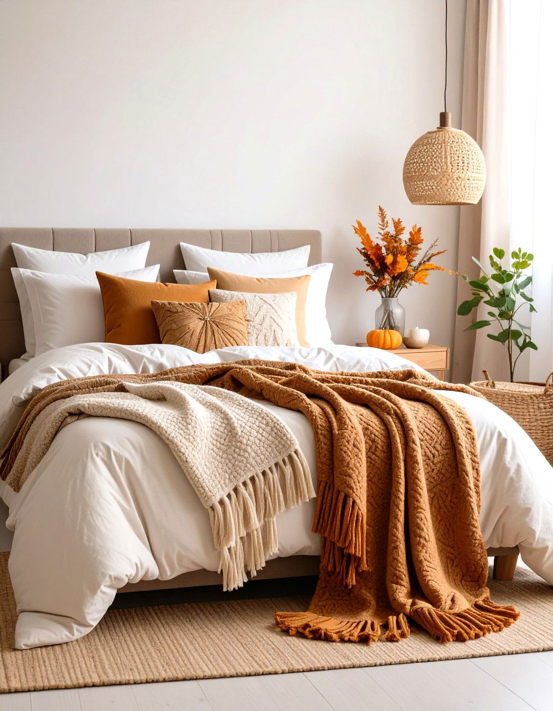 Sustainable Textiles for Eco Friendly Fall Bedroom Decor - 20 Fall Bedroom Decor Ideas
