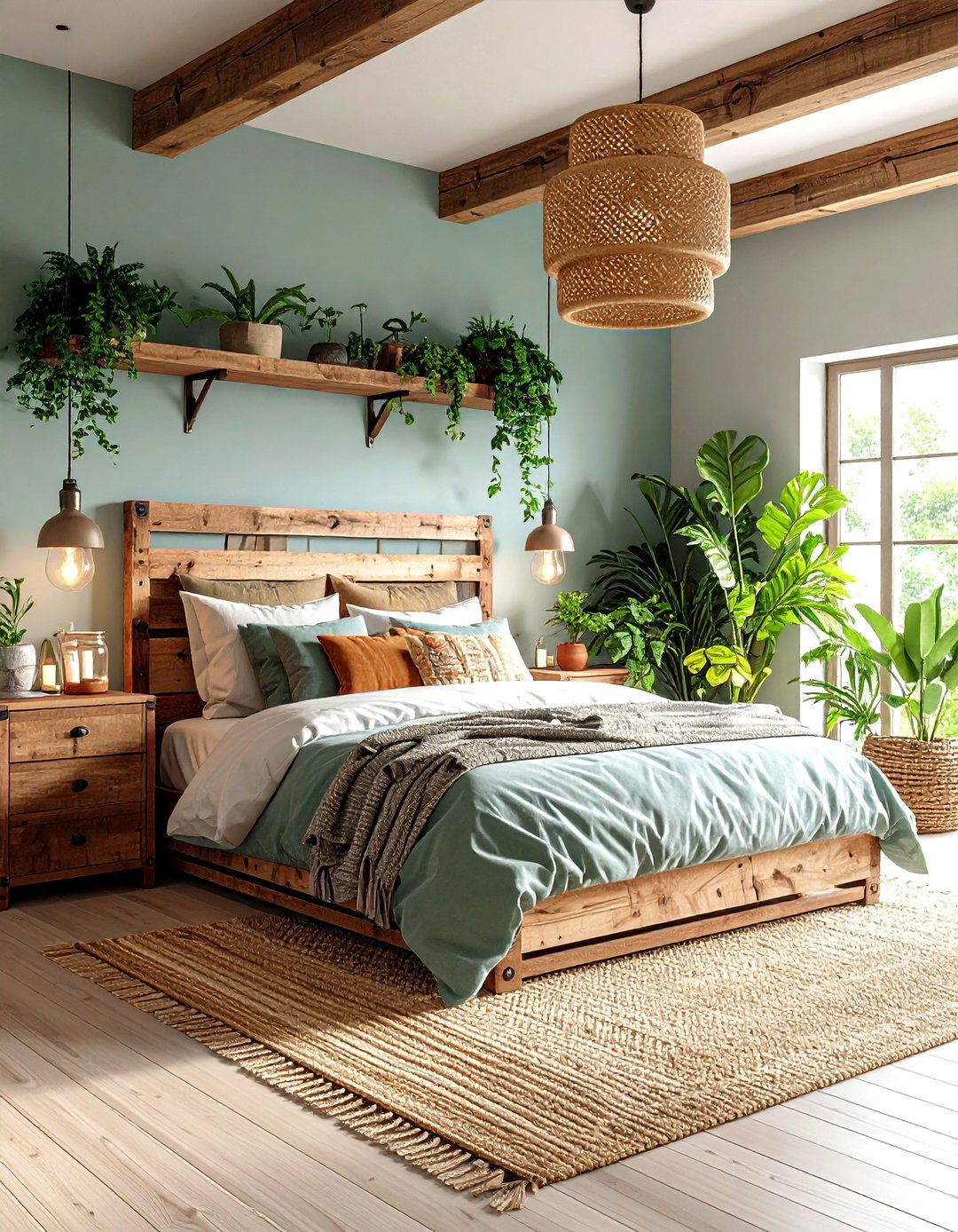 Sustainable Upcycled Earthy Bedroom with Conscious Design - 20 earthy bedroom ideas
