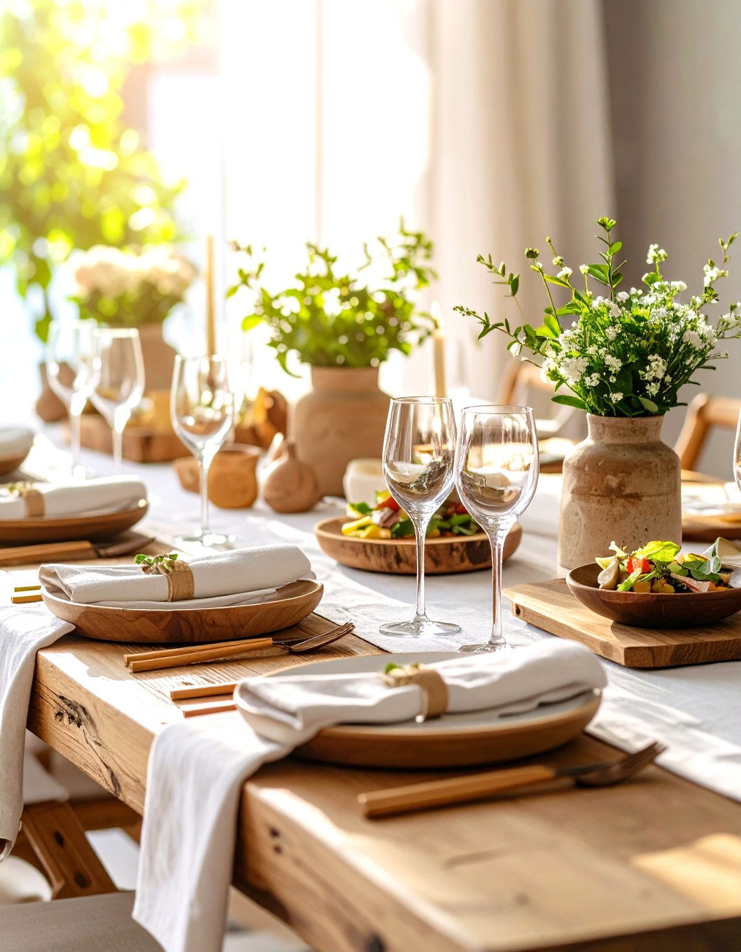 Sustainable Wood Accents Echo Eco Values at the Dining Table - 20 Dining Room Table Decor Ideas