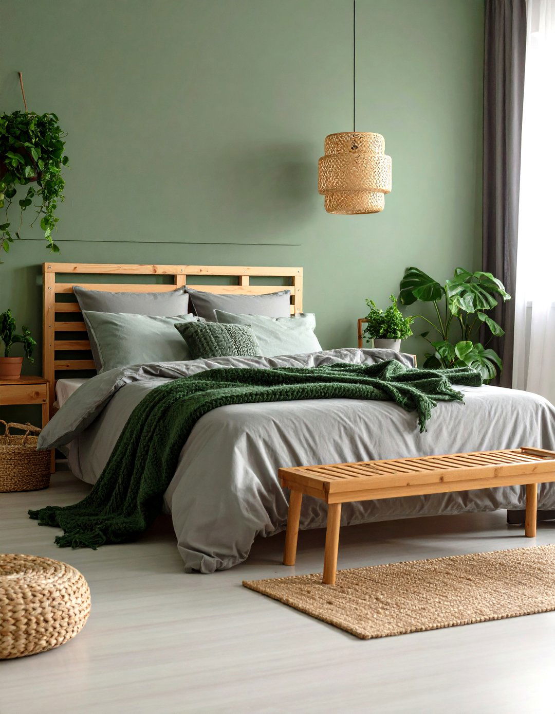 Sustainable Zero VOC Green Grey Palette - 20 Green and Grey Bedroom Ideas