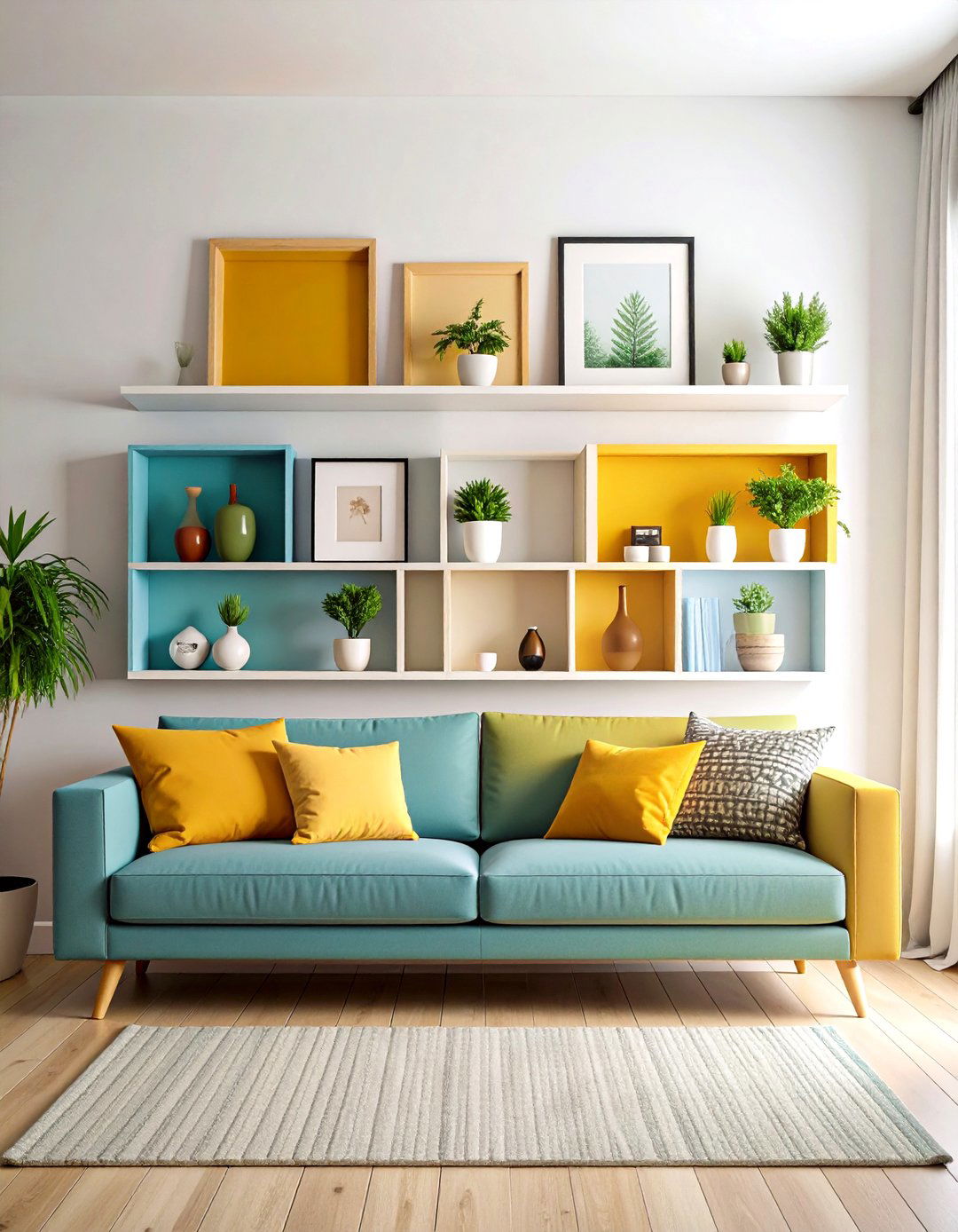 Swap Ready Ledge Based Gallery Wall - 20 Gallery Wall Ideas