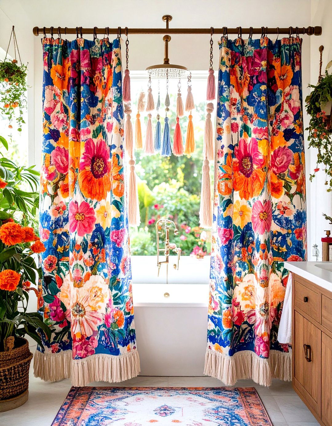 Swap in Bohemian Textiles for Instant Bathroom Personality - 20 Eclectic Bathroom Ideas