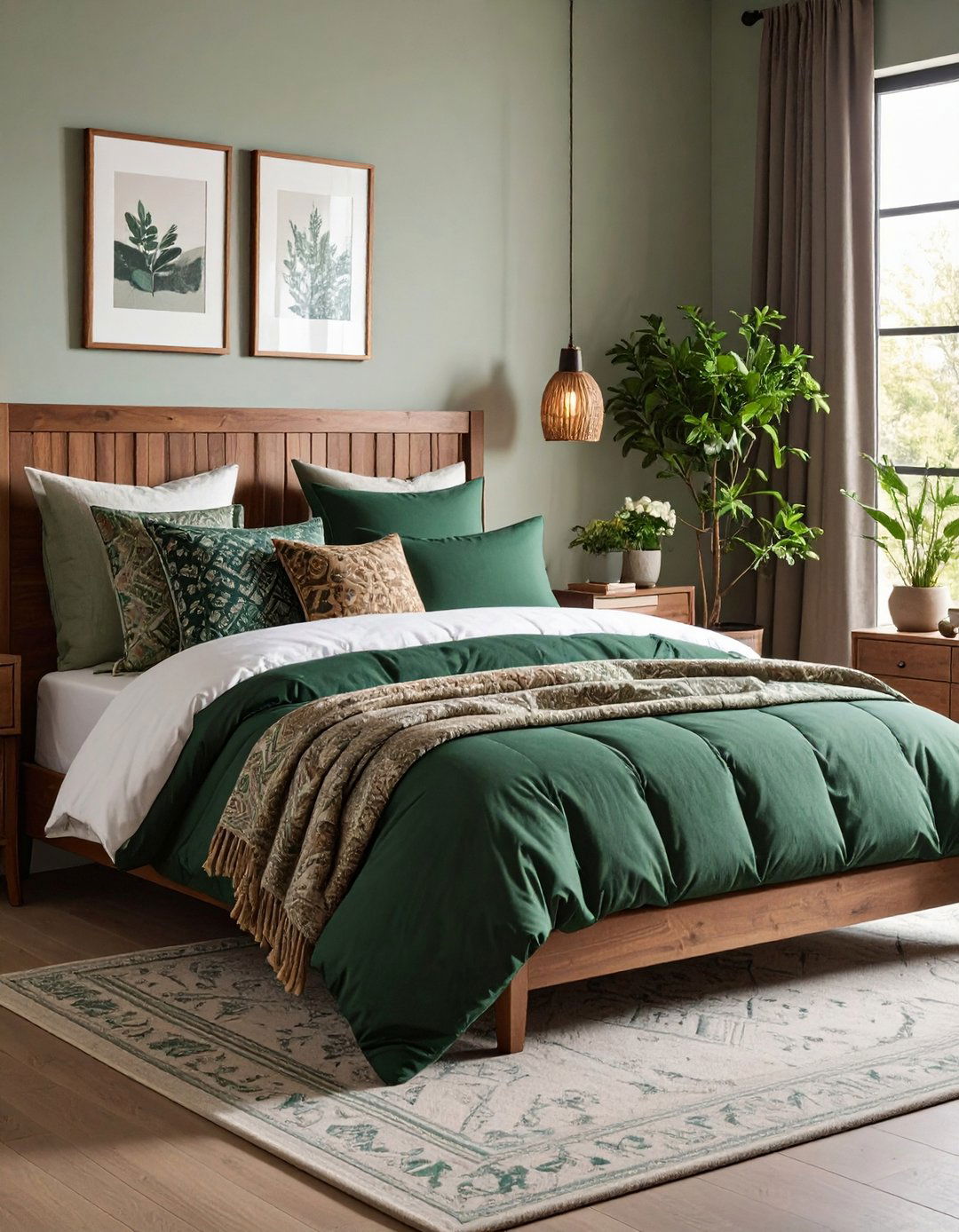 Swap in Forest Green Bedroom Bedding for an Instant Refresh - 20 Forest Green Bedroom Ideas