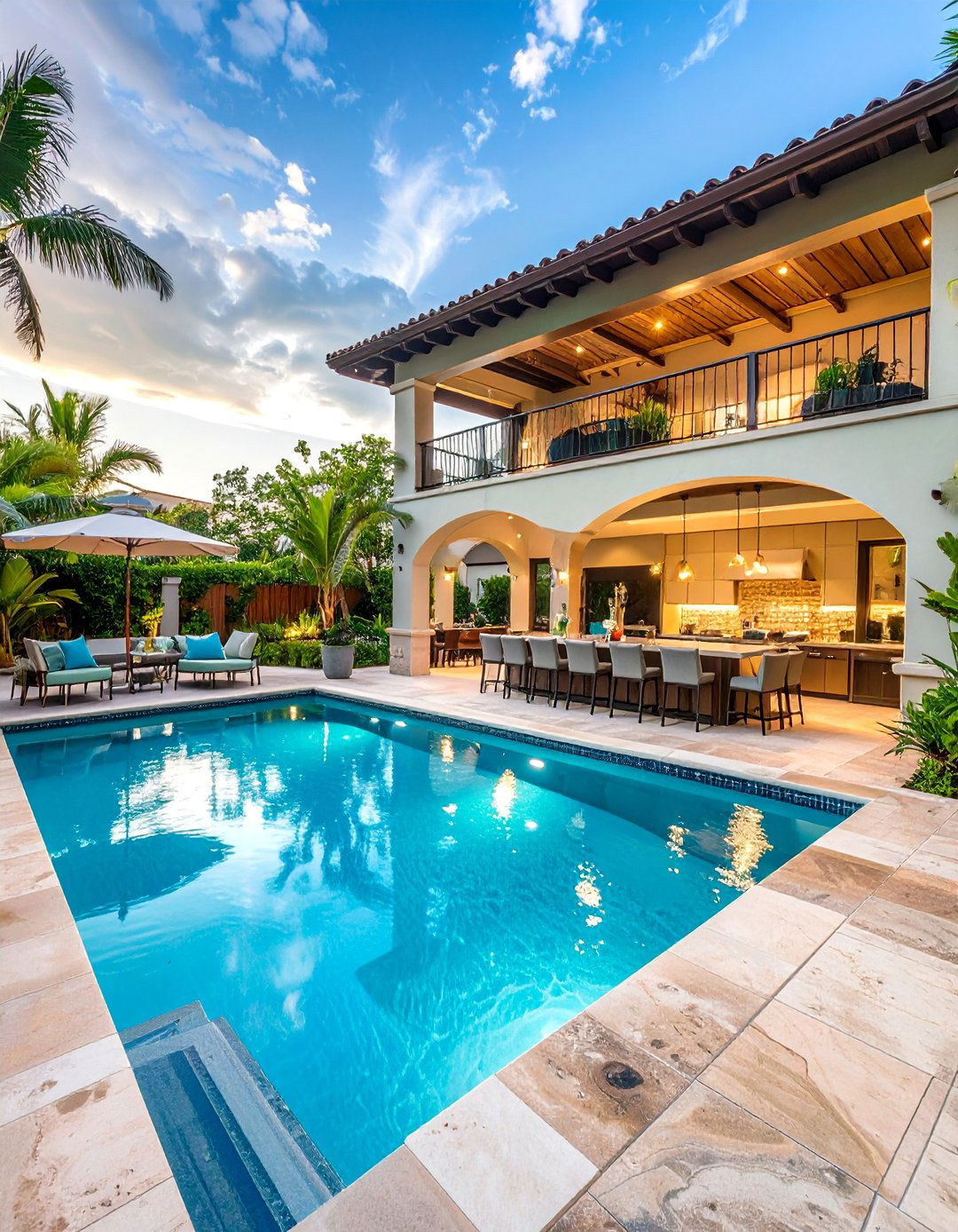 Swim up Bar Lagoon Pool Design - 20 Lagoon Pool Design Ideas