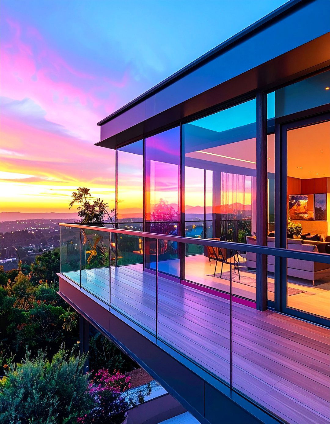 Switchable Smart Glass for On Demand Seclusion - 20 Glass Balcony Design Ideas