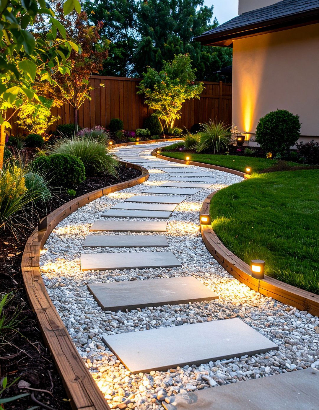 Switchback Path with Rails for Gentle Backyard Walks - 20 Down Sloped Backyard Ideas