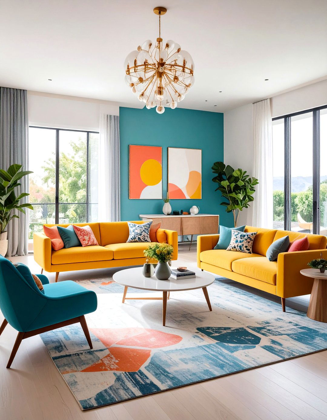 Symmetrical Window Seating - 20 Symmetrical Living Room Ideas