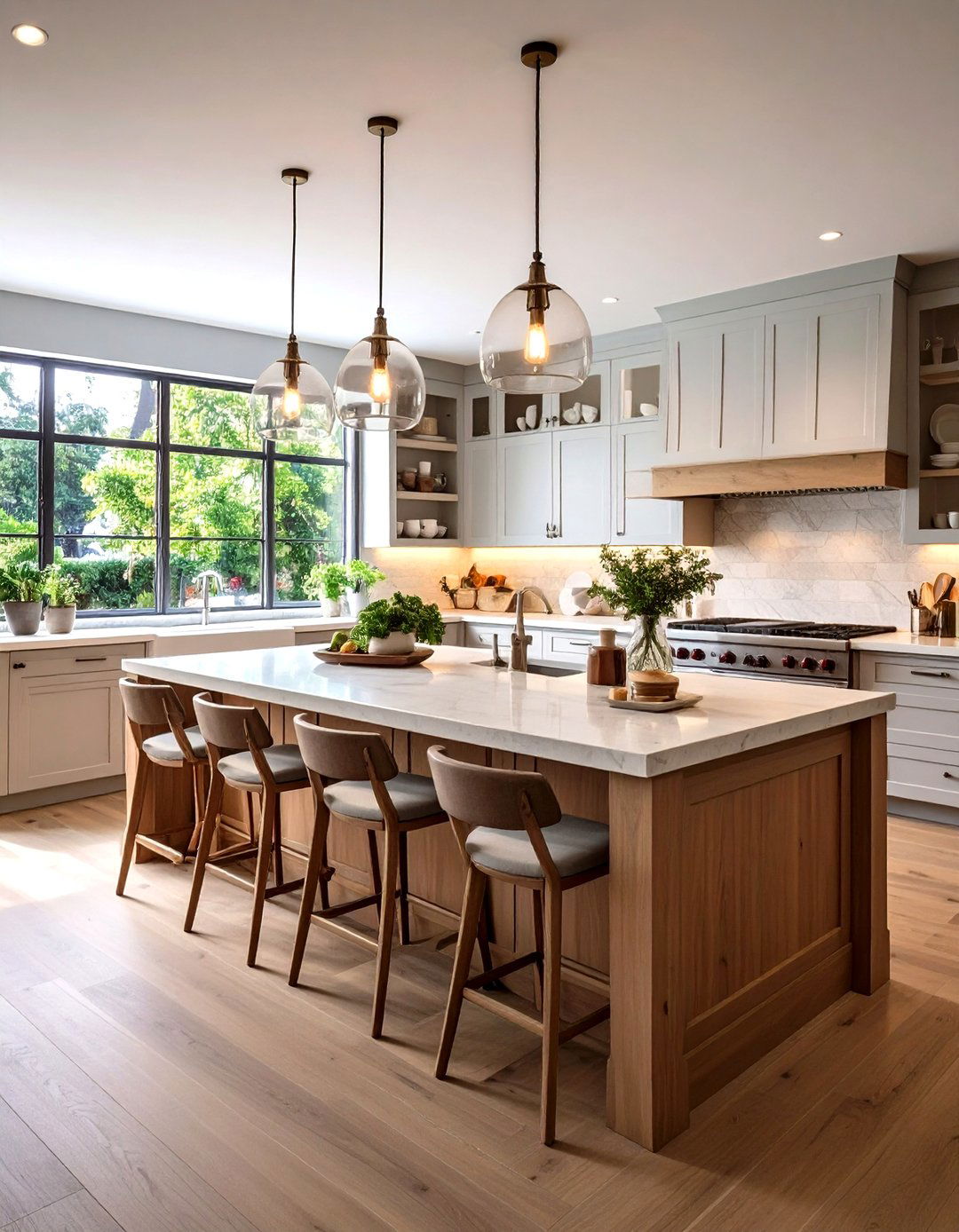 Symmetry Spotlight for Classic Elegance - 20 Double Island Kitchen Ideas