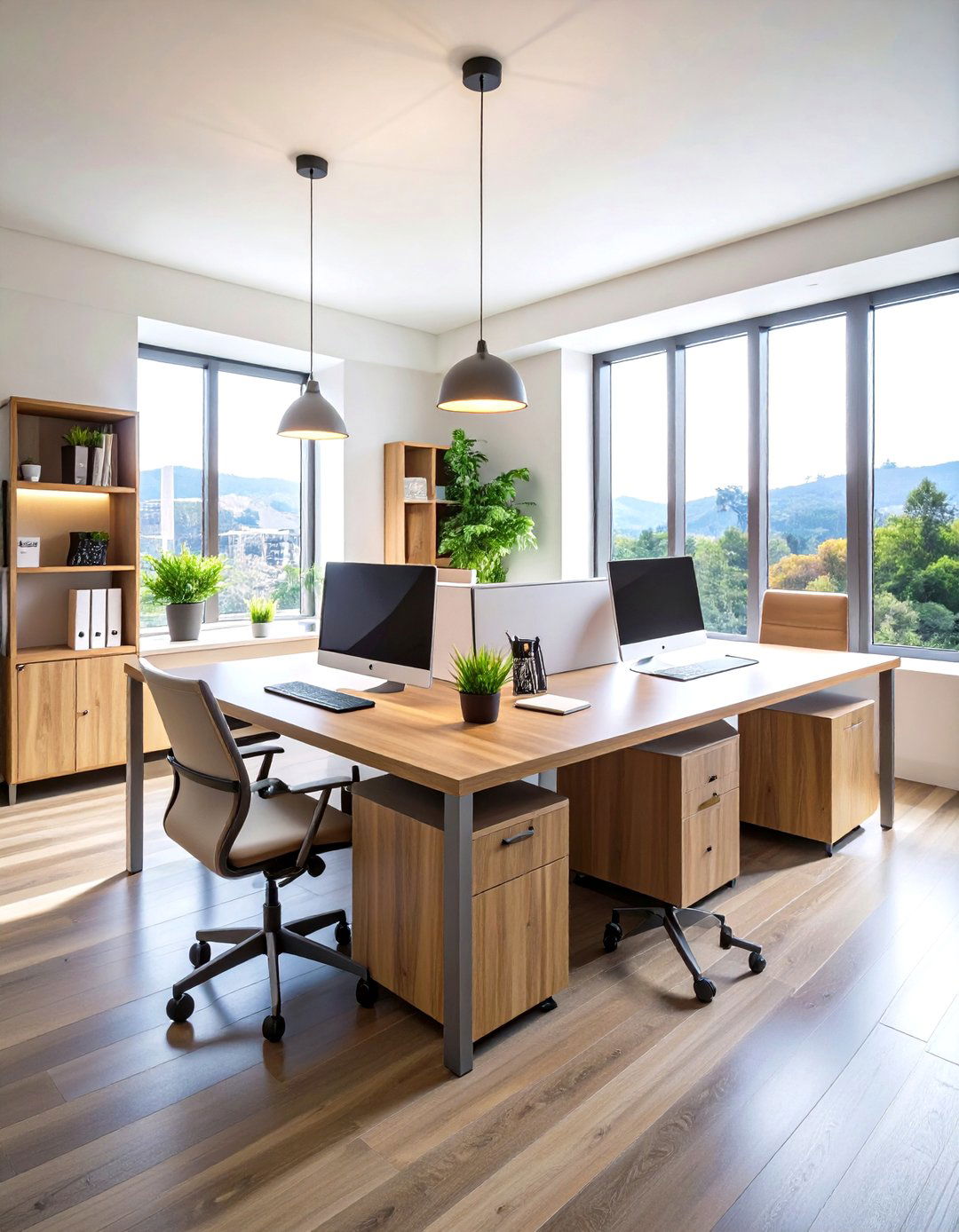 T Shaped Home Office for Couples Desk - 20 Home Office for Couples Ideas and Designs