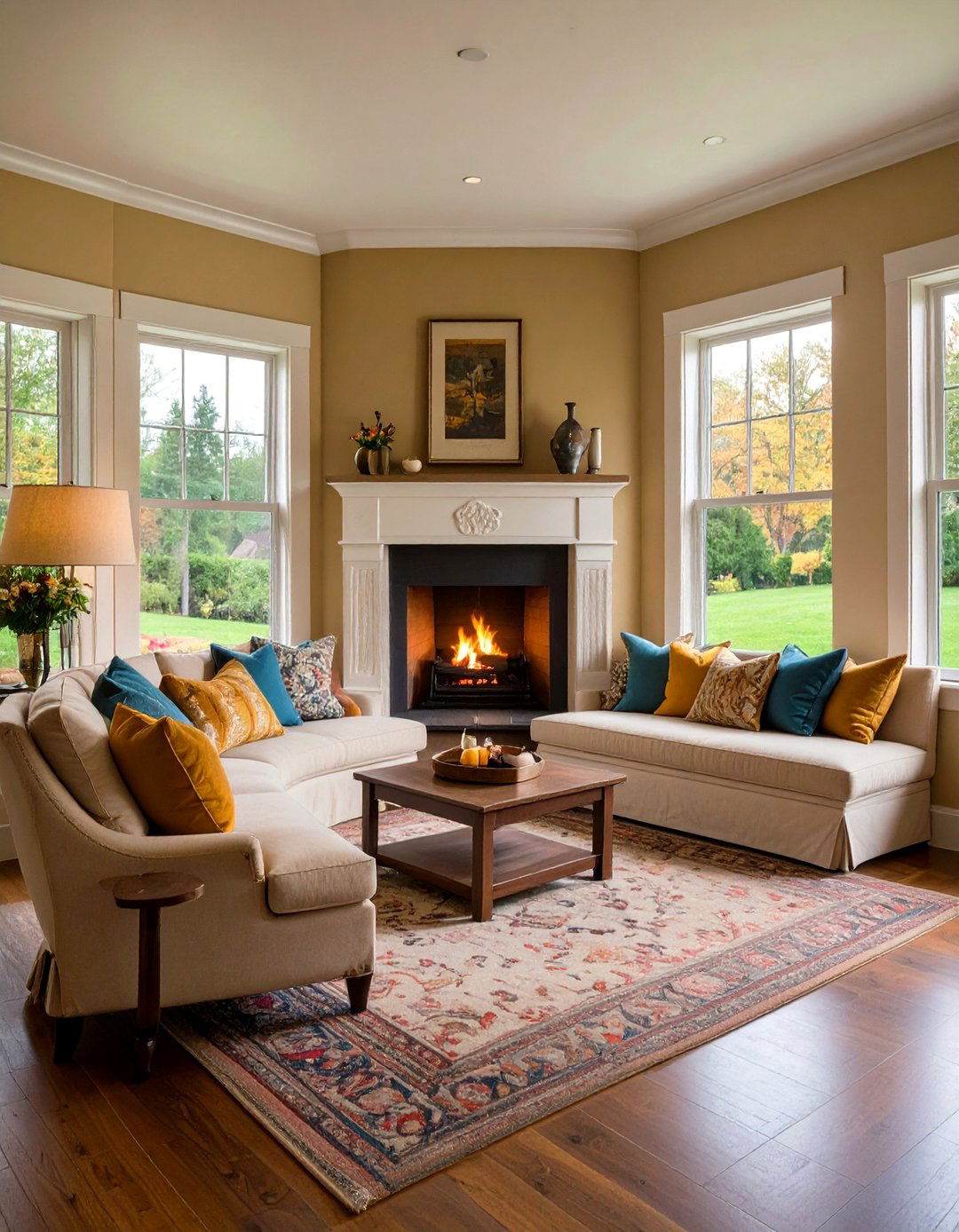 TV Mantel Combo for Focal Point Efficiency - 20 Small Living Room Fireplace Ideas