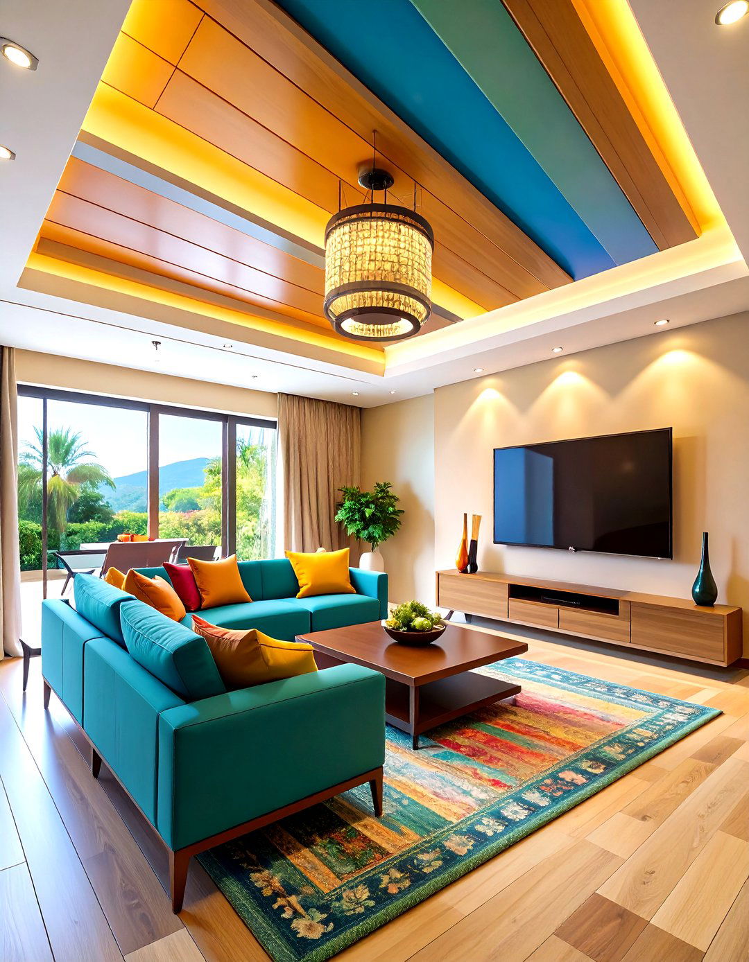 TV on a Ceiling Mount - 20 Small Living Room Ideas With Tv