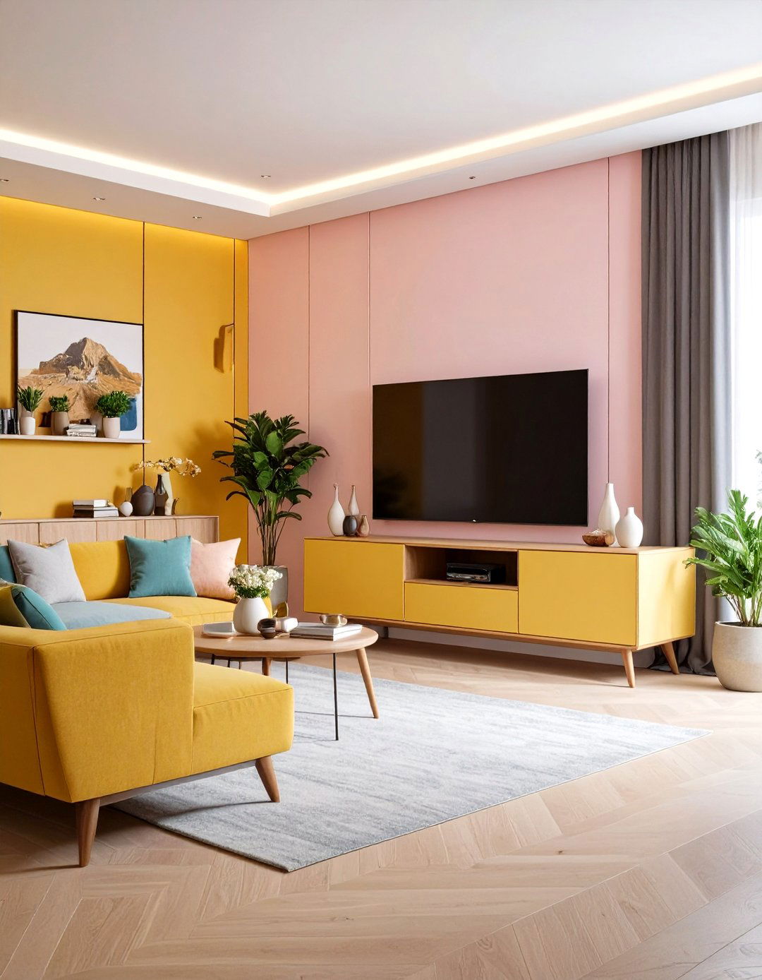 TV on a Swivel Mount - 20 Small Living Room Ideas With Tv