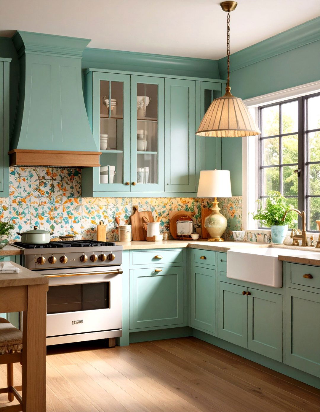 Table Lamp and Art Layered Mood Kitchen - 20 70s Kitchen Ideas