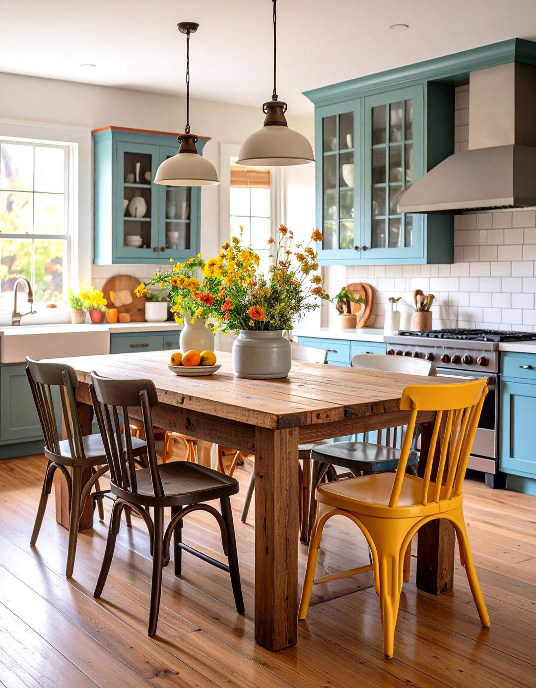 Tables in Lieu of Islands - 20 Vintage Decor Ideas