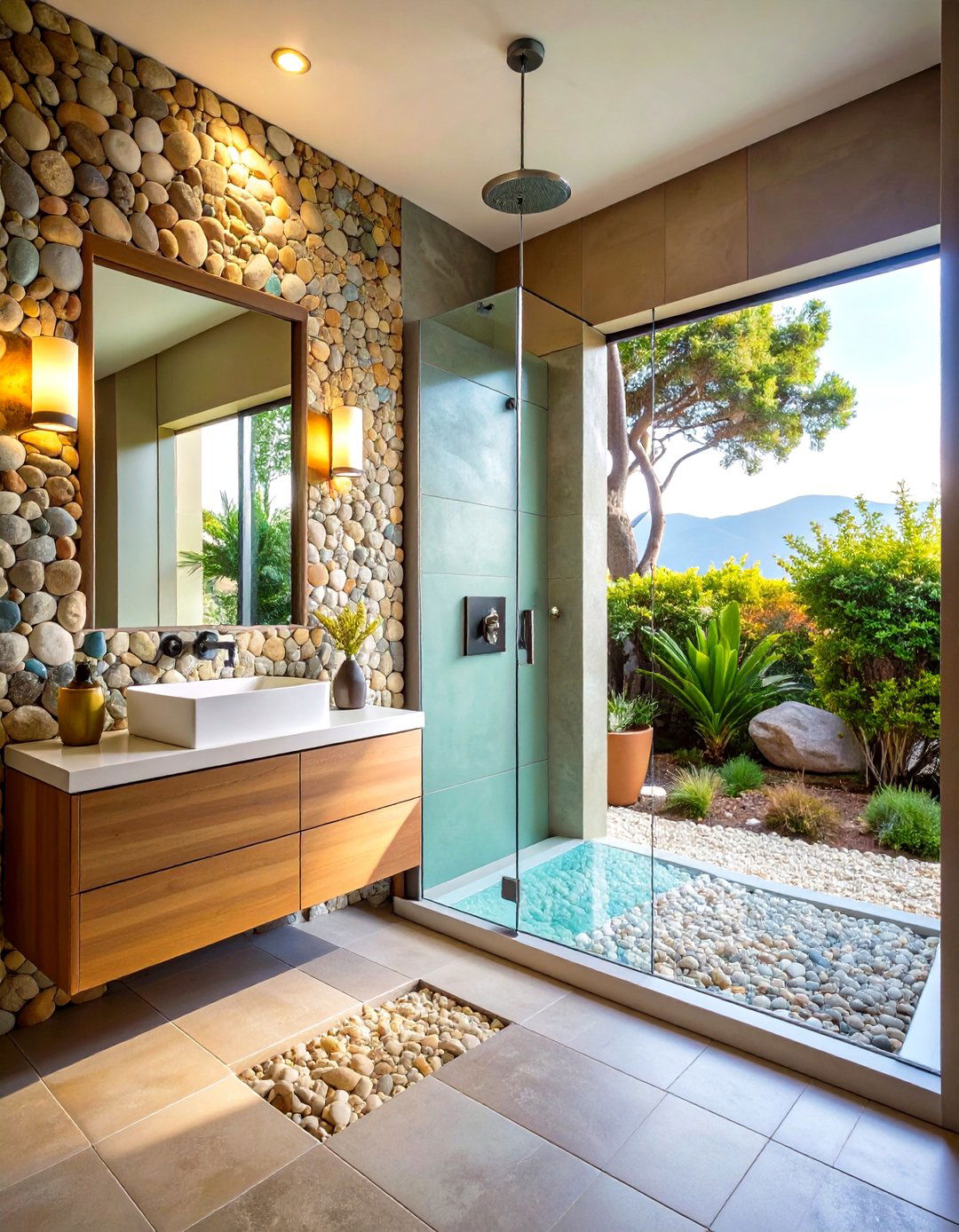 Tadelakt Inspired Stone Plaster - 20 Stone Shower Design Ideas