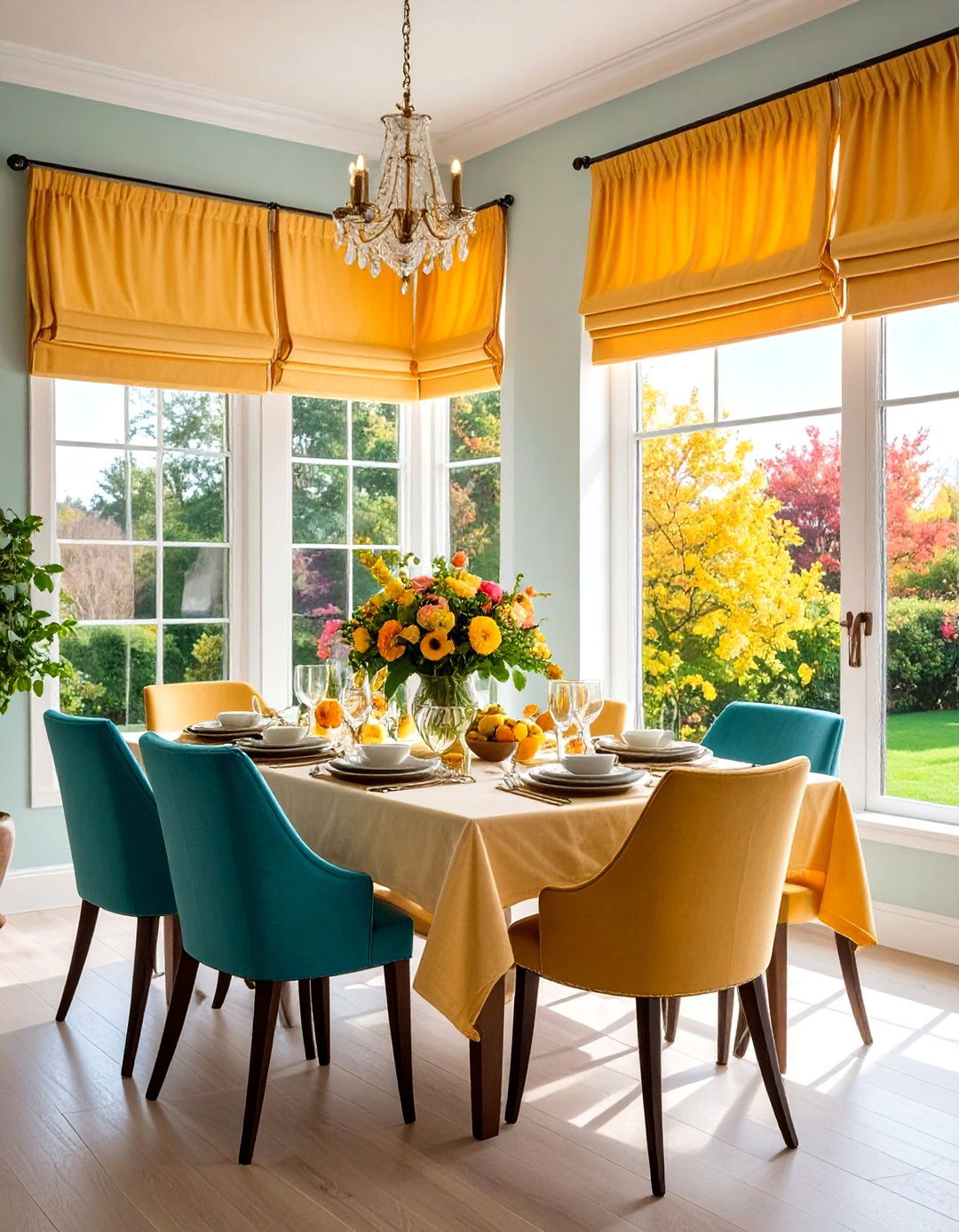 Tailored Linen Box Pleated Window Valance - 20 Window Valance Ideas