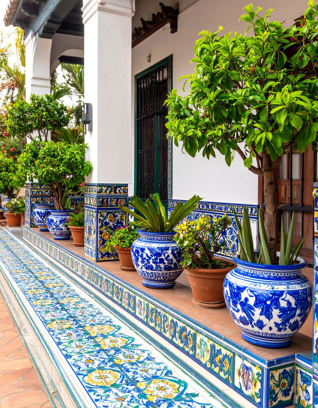 Talavera Tile Wainscoting for Spanish Style Home Exteriors - 20 spanish style home exterior ideas