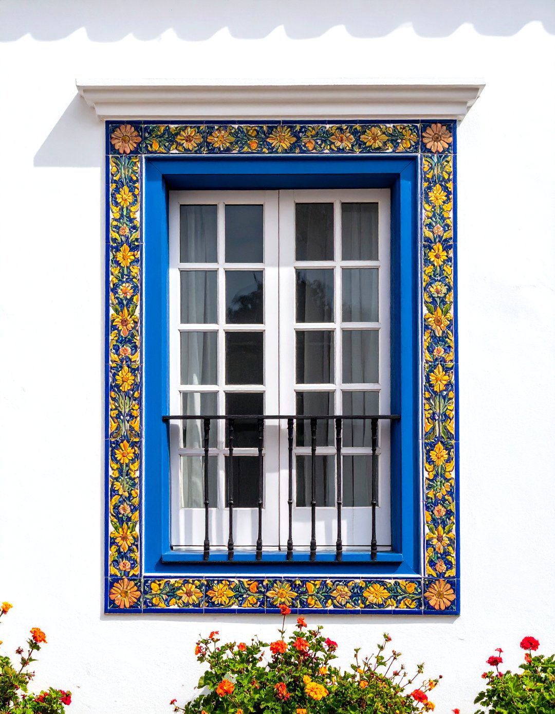 Talavera Tiled Surround Spanish Style Window - 20 spanish style windows