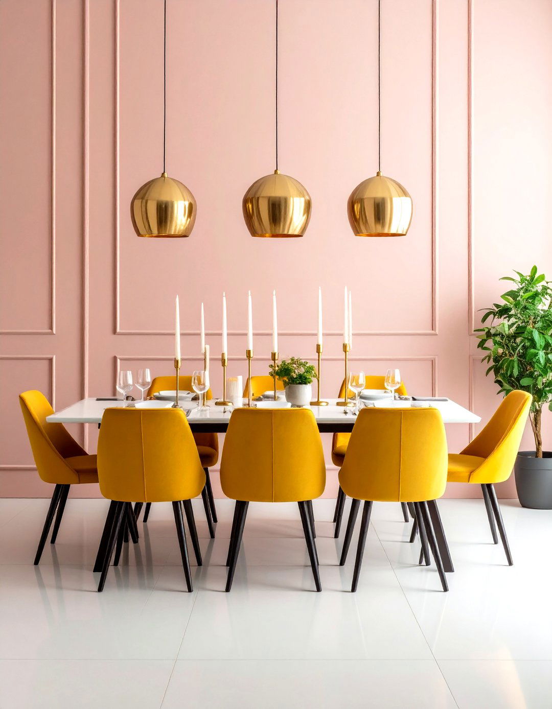 Tall Taper Candle Statement - 20 Dining Table Centerpiece Ideas