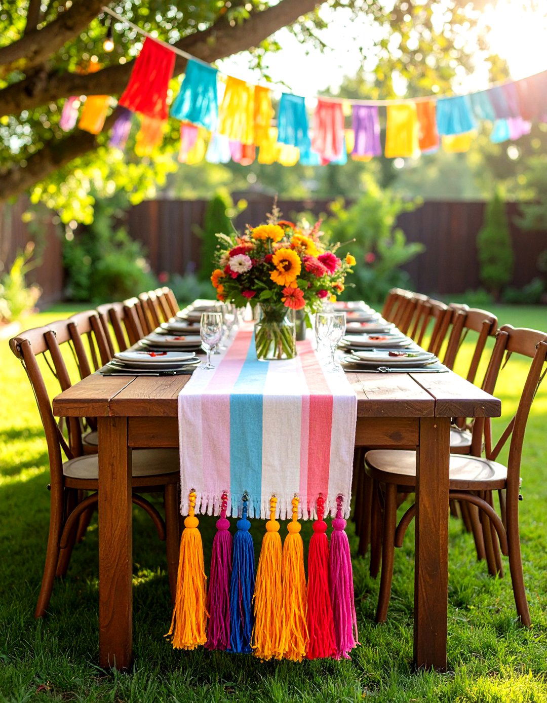 Tassel or Fringe Trim - 20 Table Runner Ideas