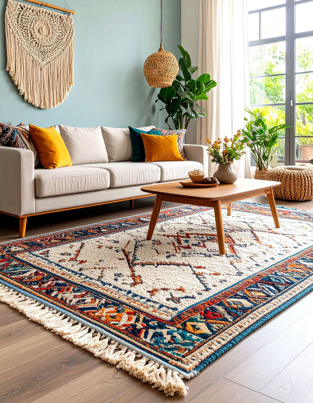 Tasseled Fringe Boho Rug - 20 Boho Rug Ideas
