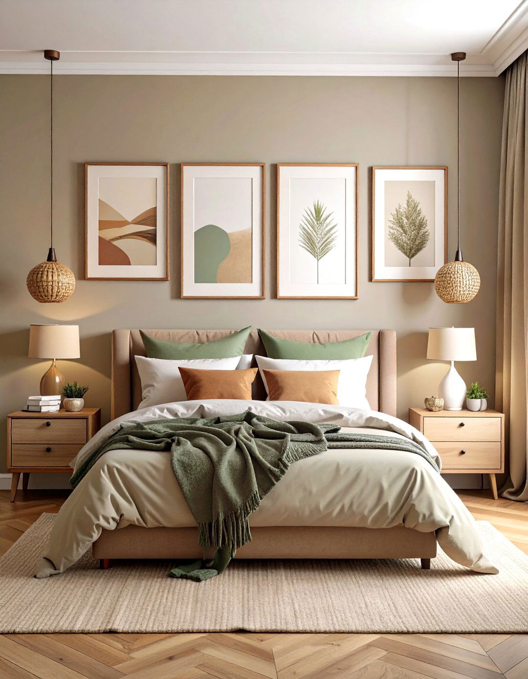 Taupe Bedding Layers - 20 Taupe Bedroom Ideas