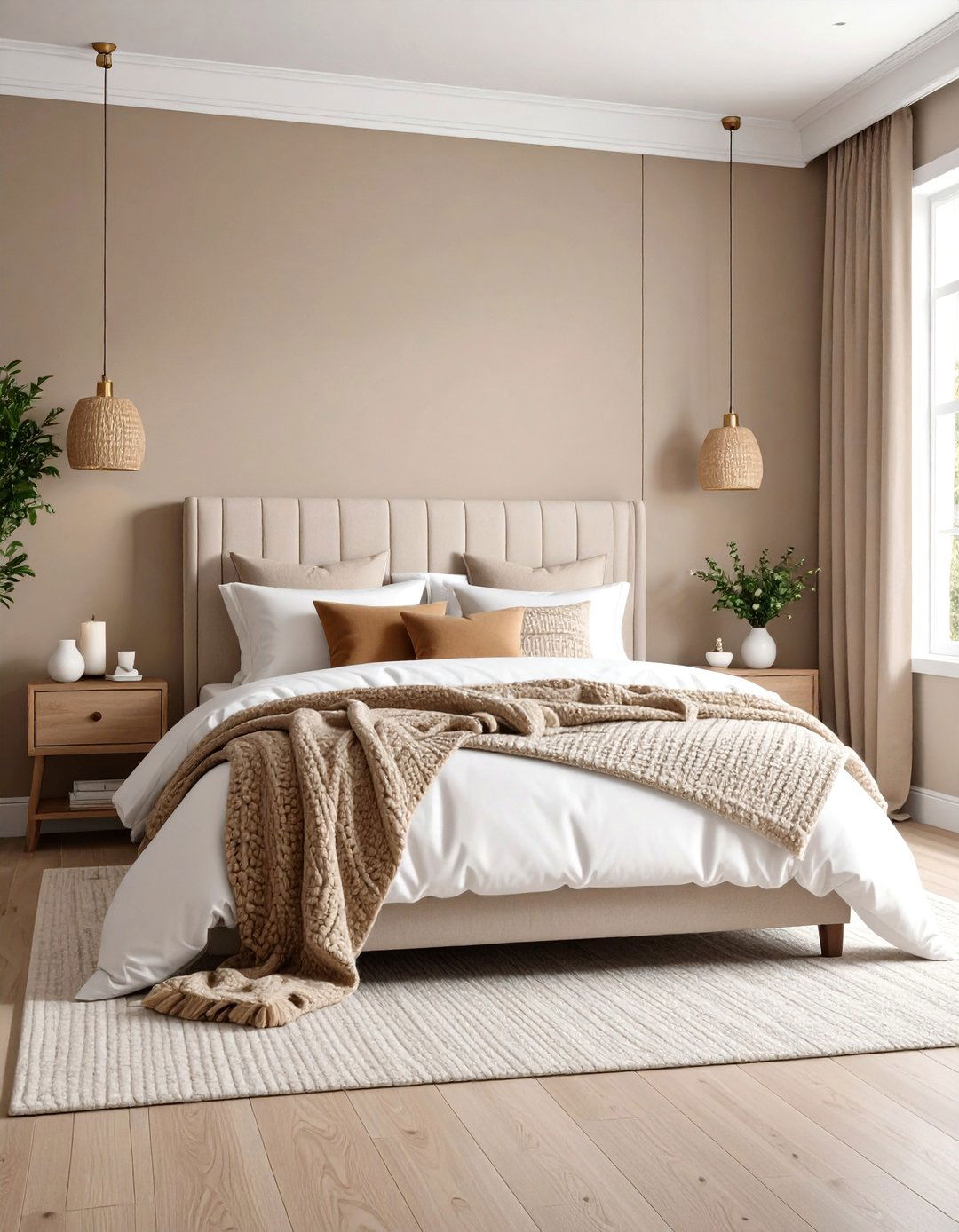 Taupe Floating Shelves - 20 Taupe Bedroom Ideas