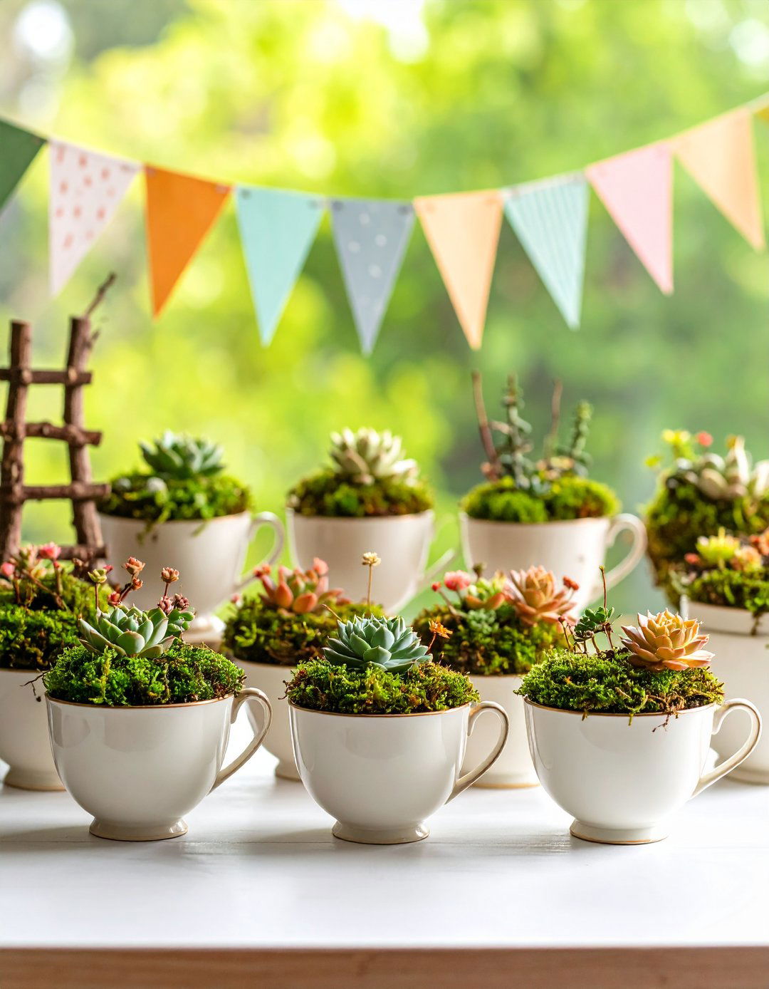 Teacup Fairy Garden Container Tiny Tea Time Charm - 20 Fairy Garden Container Ideas