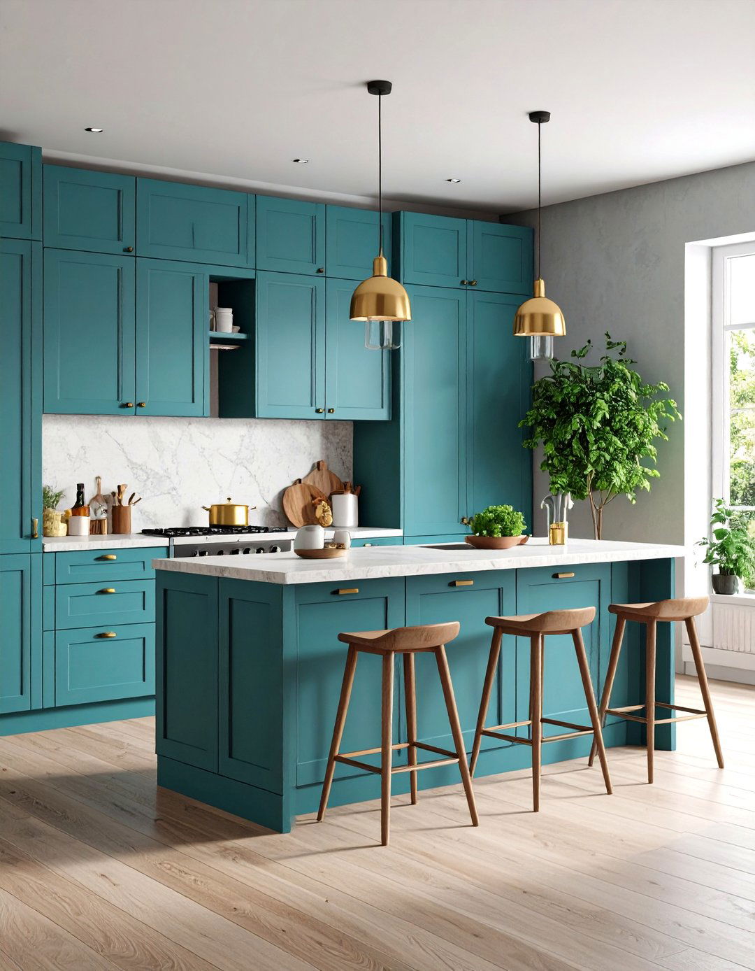 Teal Backsplash Accents - 20 Teal Kitchen Ideas