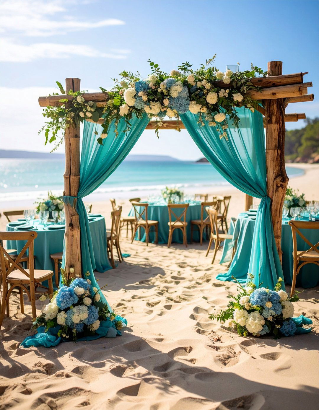 Teal Blue Beach Wedding Theme - 20 Blue Wedding Theme Ideas