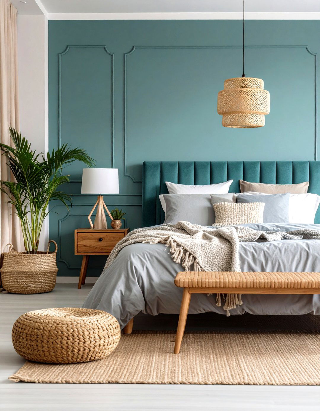 Teal Blue and Grey Bedroom Combination - 20 Blue and Grey Bedroom Ideas