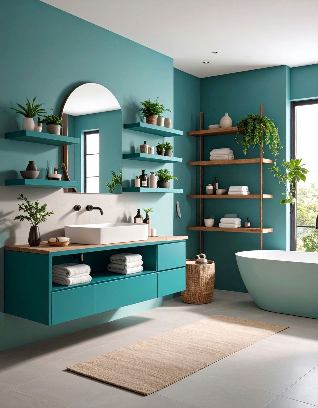 Teal Cabinetry - 20 Teal Bathroom Ideas