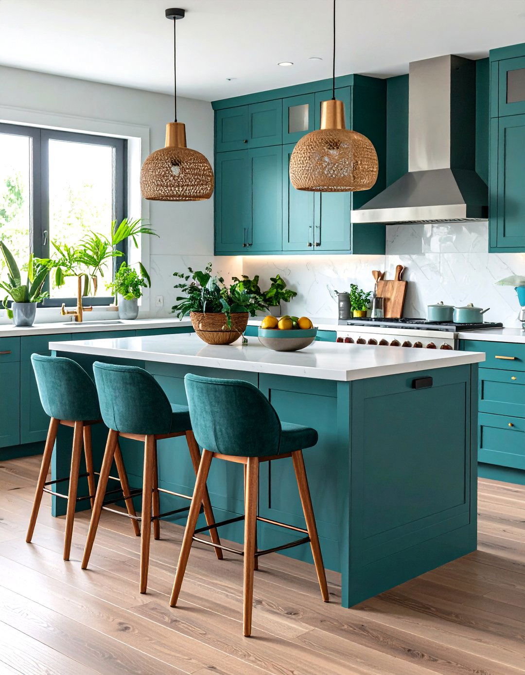 Teal Coastal Vibe - 20 Teal Kitchen Ideas