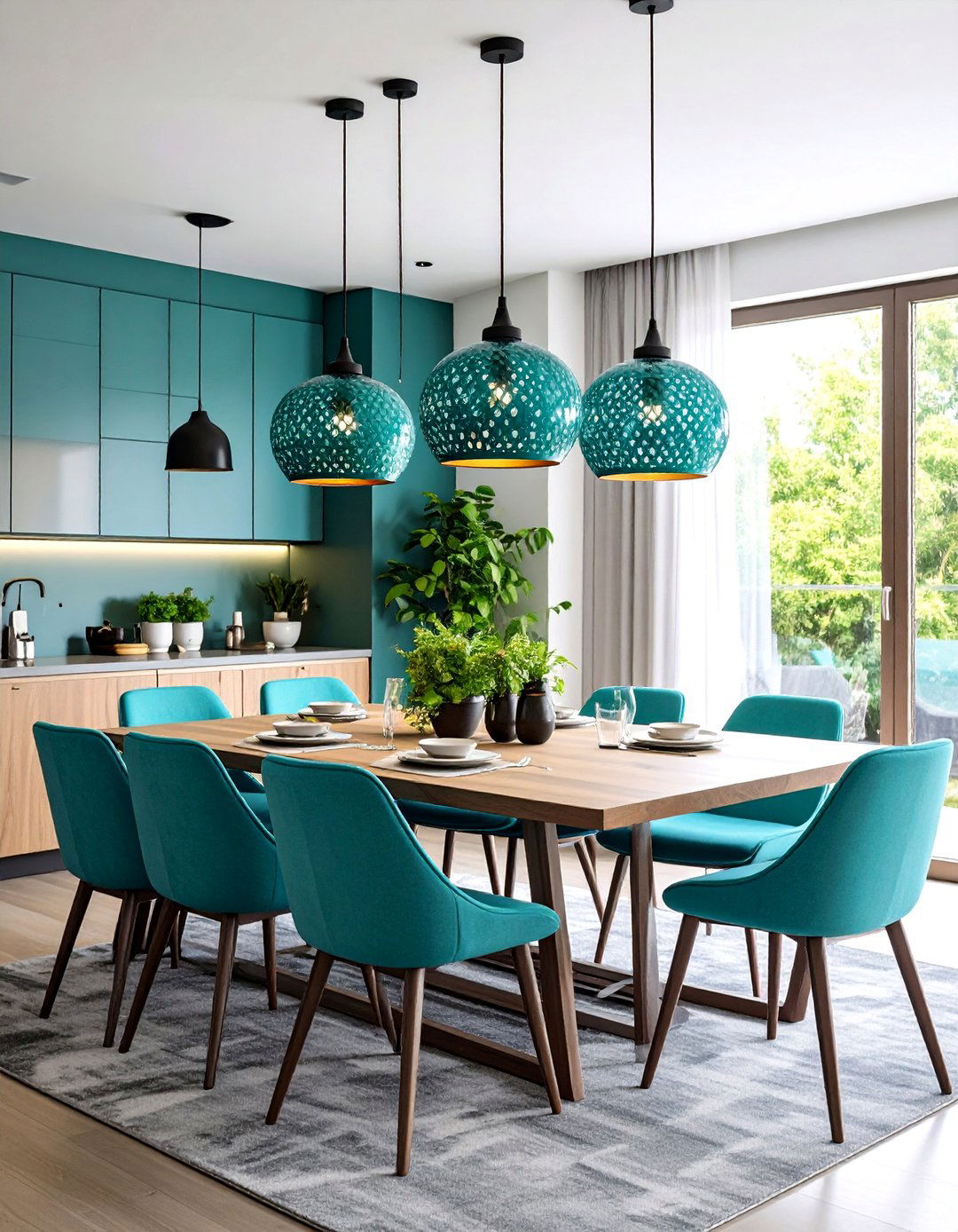 Teal Dining Chairs - 20 Teal Dining Room Ideas