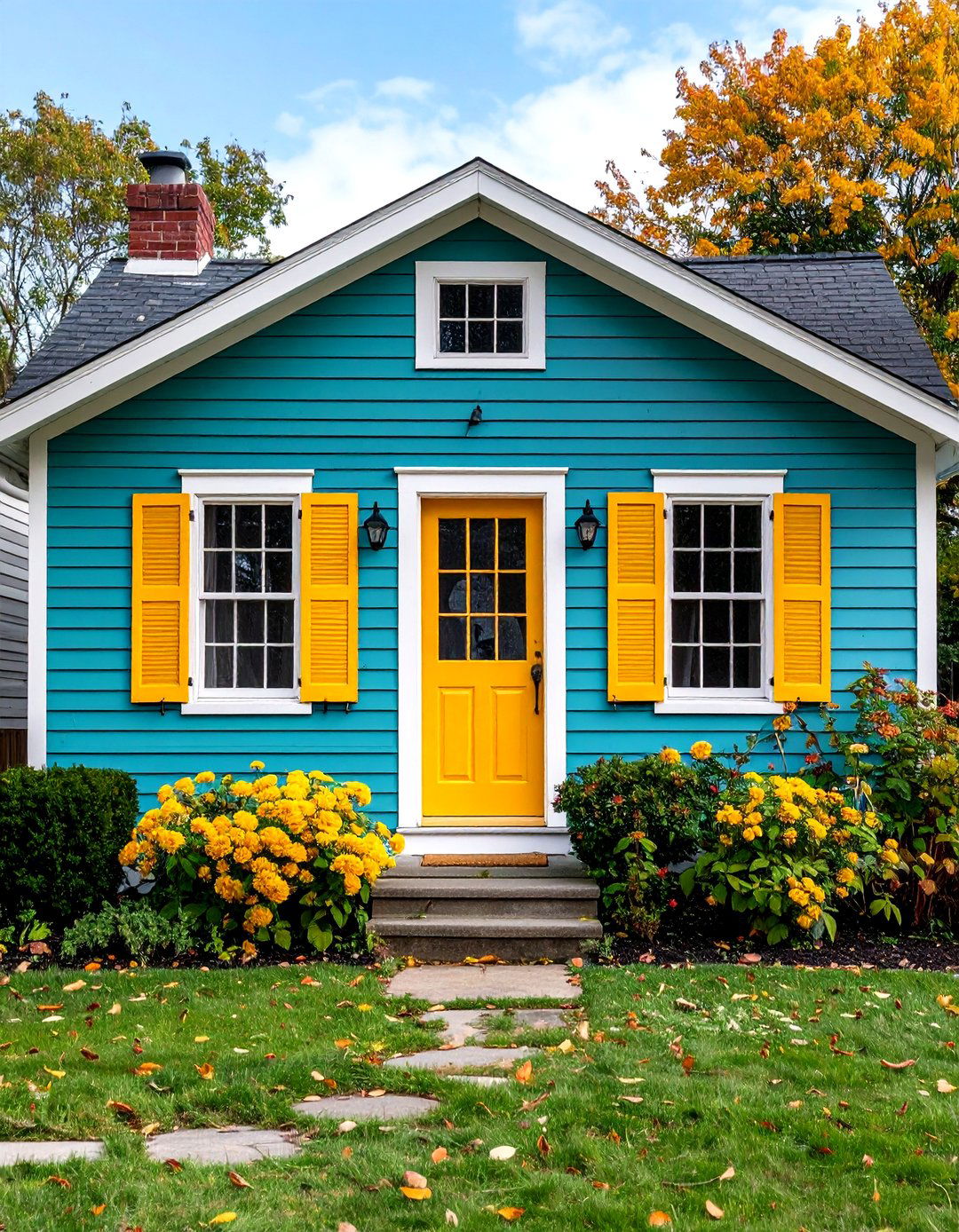 Teal Garage Doors - 20 Teal House Exterior Ideas