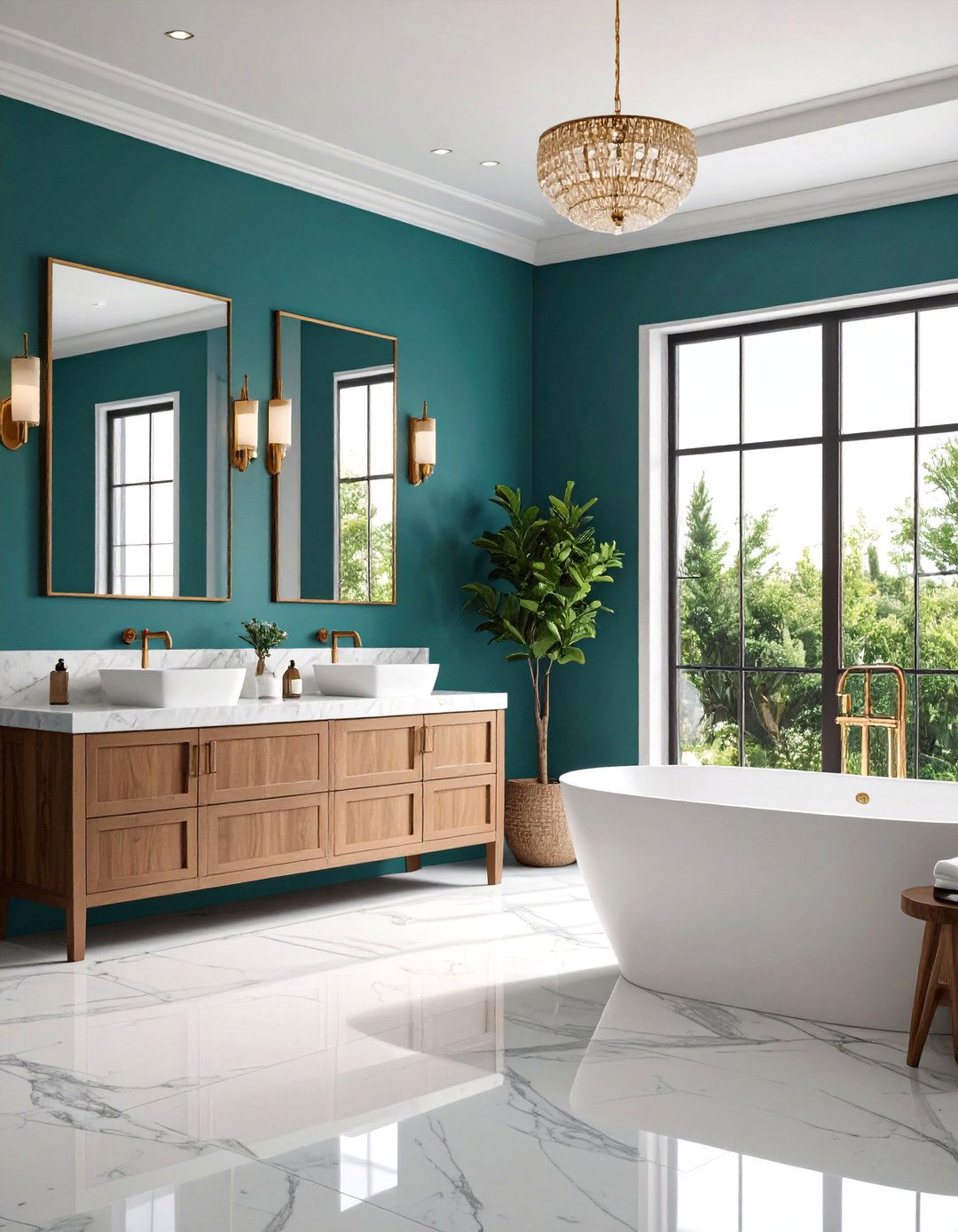 Teal Glass Tiles - 20 Teal Bathroom Ideas