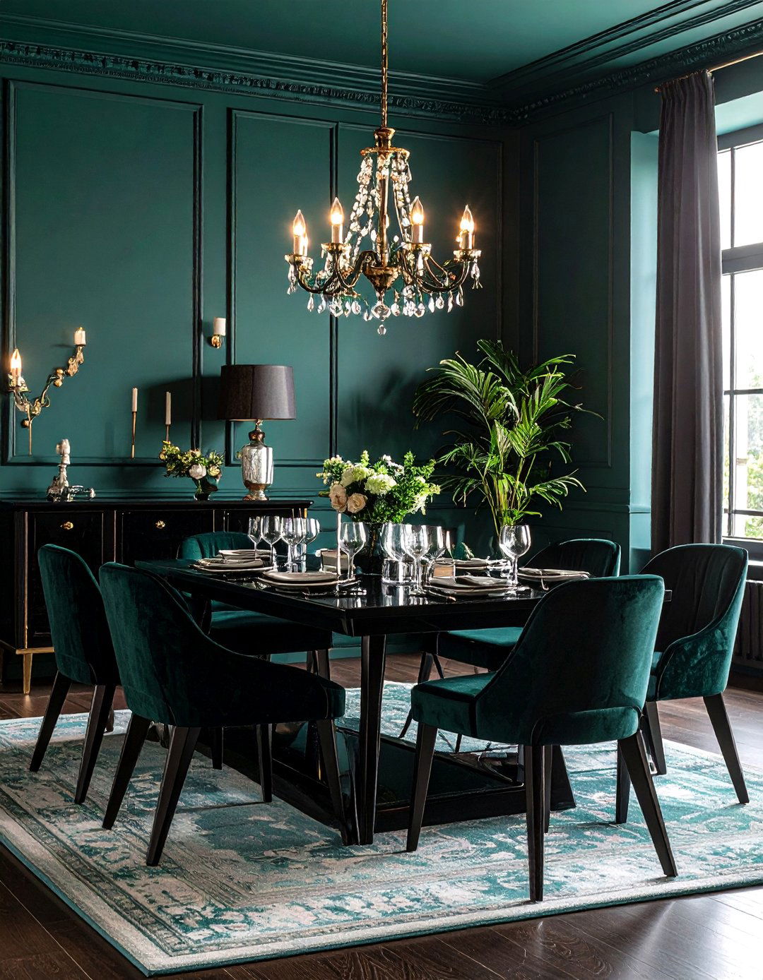 Teal Lighting Fixtures - 20 Teal Dining Room Ideas