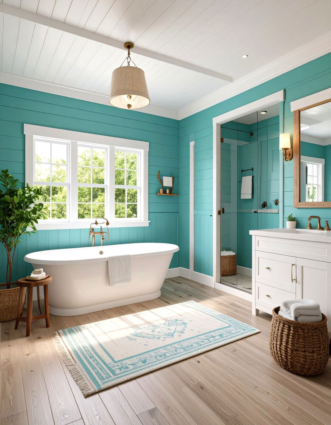 Teal Mosaic Tiles - 20 Teal Bathroom Ideas