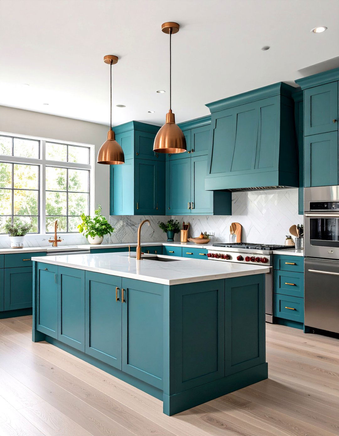 Teal Open Concept - 20 Teal Kitchen Ideas
