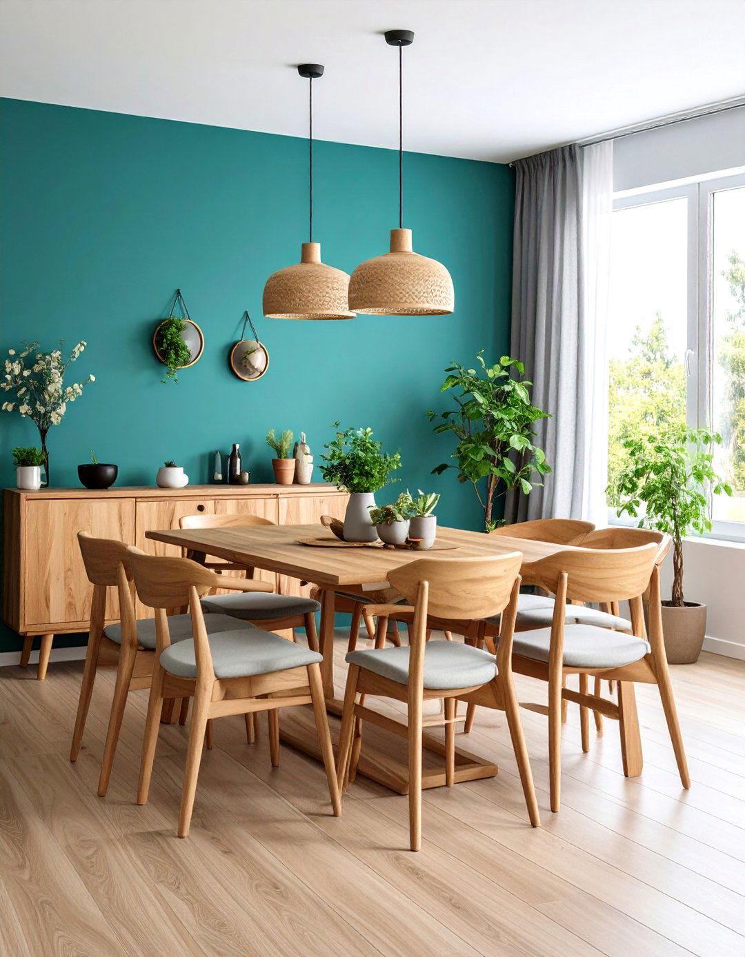 Teal Rug - 20 Teal Dining Room Ideas