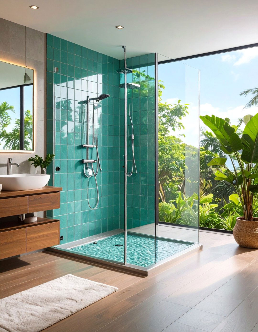 Teal Subway Tiles - 20 Teal Bathroom Ideas