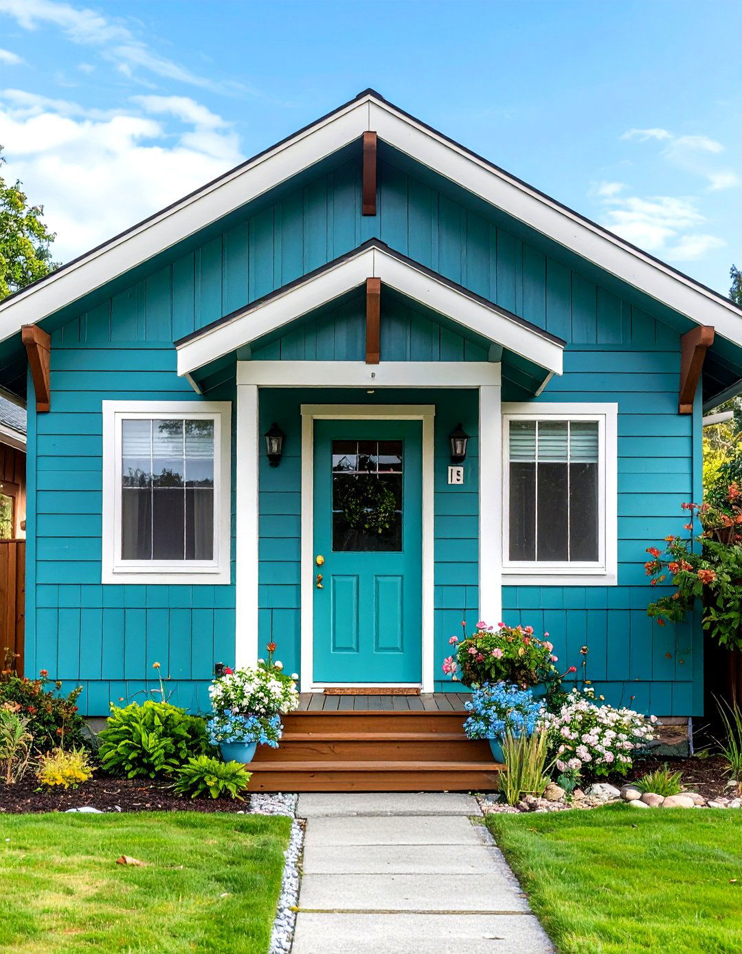 Teal Tinged Greens for Mid Century Flair - 20 Green Exterior House Paint Ideas