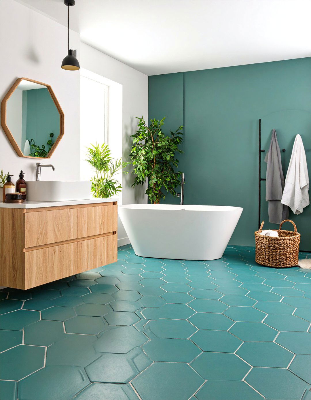Teal Vanity - 20 Teal Bathroom Ideas