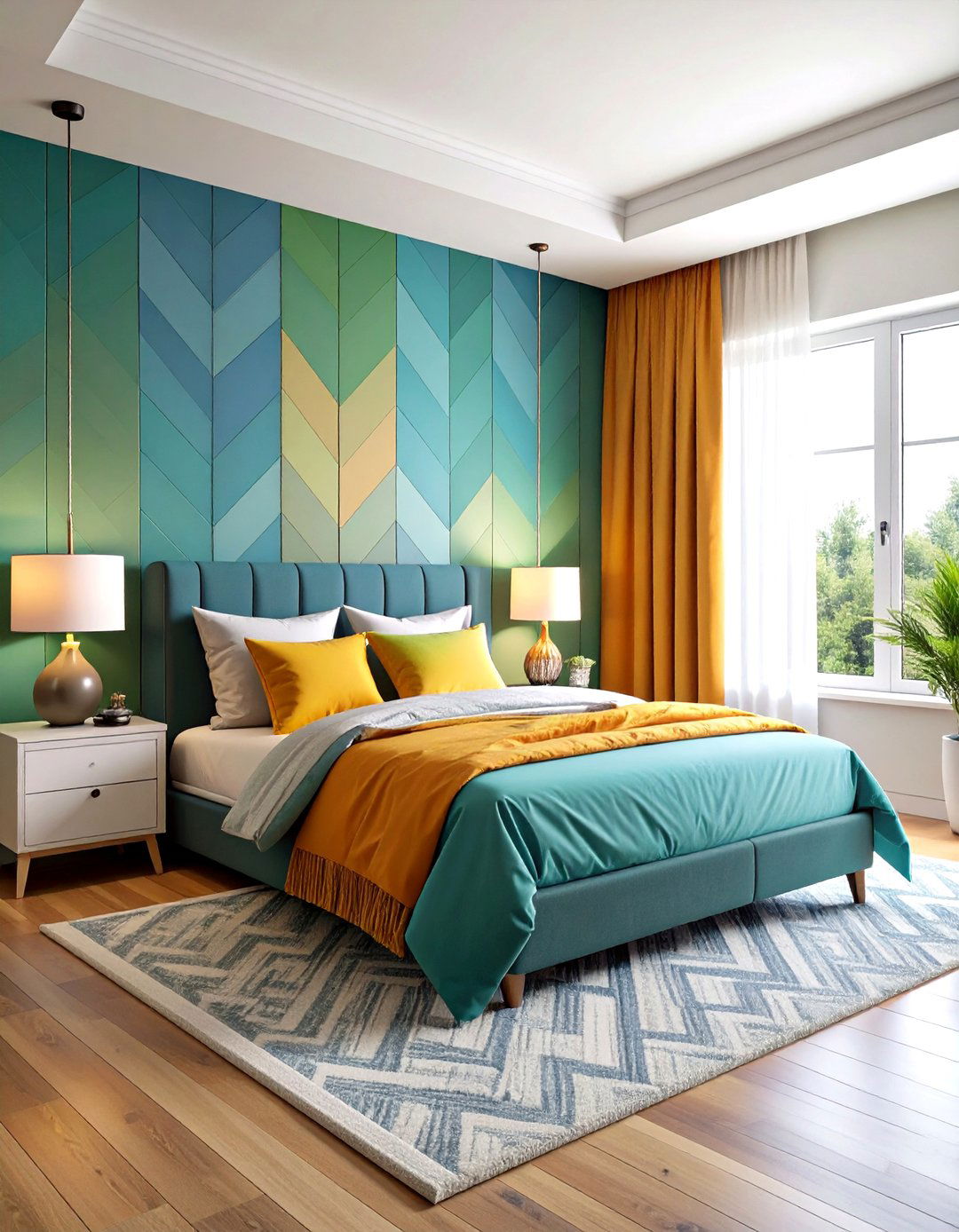 Team Color Palette Walls - 20 Soccer Themed Bedroom Ideas