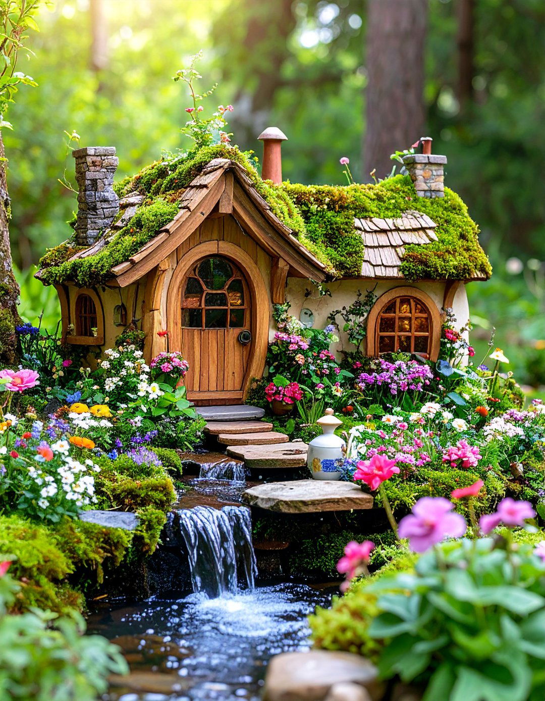 TeapotKettle Fairy Garden Container Storybook Steam House - 20 Fairy Garden Container Ideas
