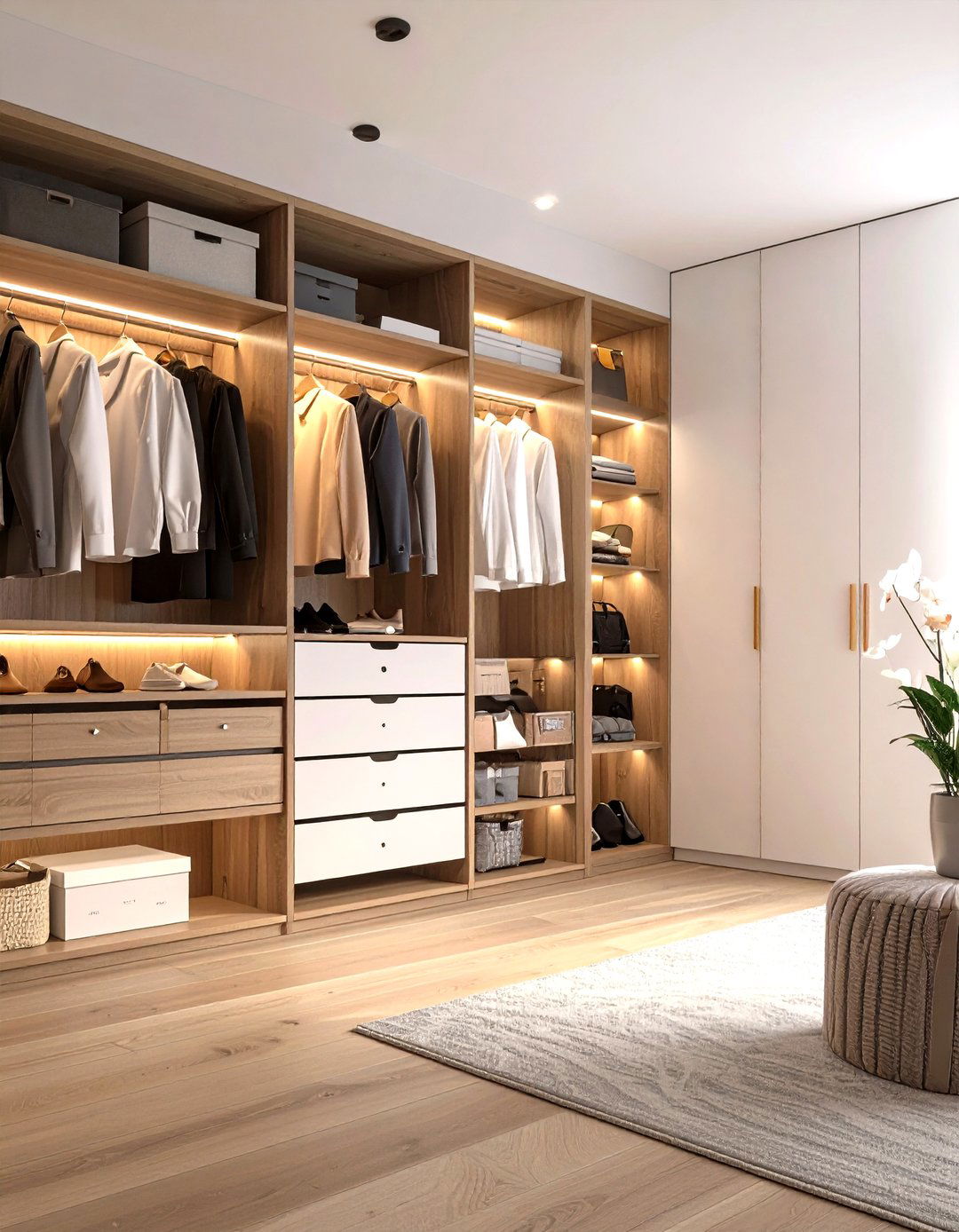 Tech Charging Dressing Room Nook - 20 Dressing Room Ideas