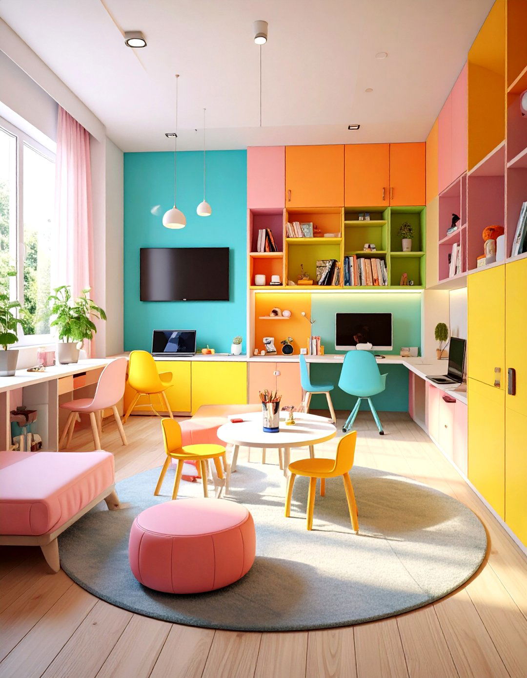 Tech Friendly Spaces - 20 Shared Kids' Room Design Ideas