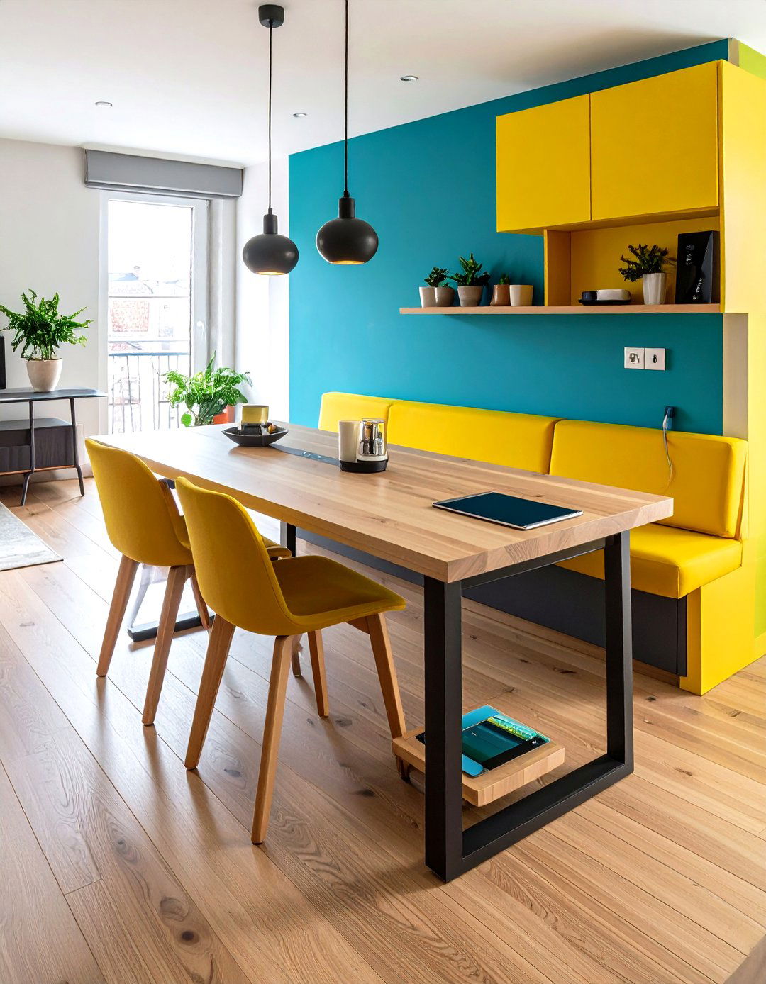 Tech Integrated Smart Breakfast Nook - 20 Breakfast Nook Ideas